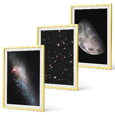 Set tablouri decorative Galaxii spațiale stele lună
