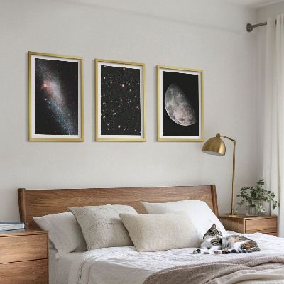 Set tablouri decorative Galaxii spațiale stele lună