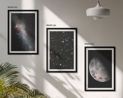Set tablouri decorative Galaxii spațiale stele lună