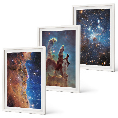 Set tablouri pentru dormitor Peisaje spațiale ale galaxiilor