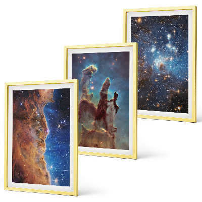 Set tablouri pentru dormitor Peisaje spațiale ale galaxiilor