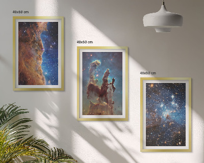 Set tablouri pentru dormitor Peisaje spațiale ale galaxiilor