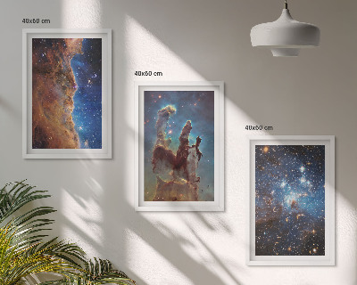 Set tablouri pentru dormitor Peisaje spațiale ale galaxiilor