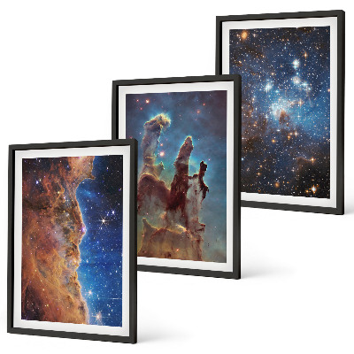 Set tablouri pentru dormitor Peisaje spațiale ale galaxiilor