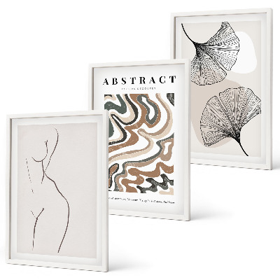 Set tablouri pentru dormitor Forme abstracte boho
