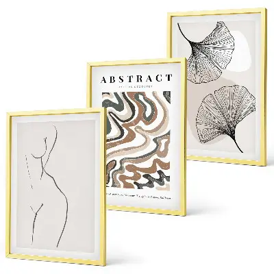 Set tablouri pentru dormitor cu forme abstracte boho