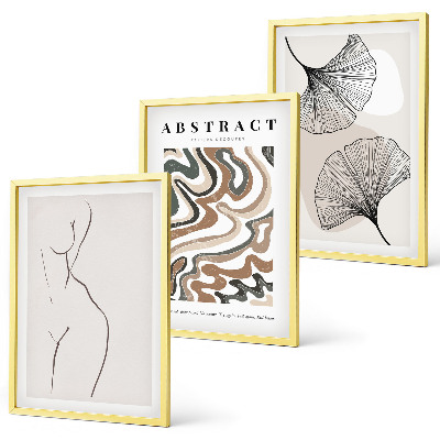 Set tablouri pentru dormitor Forme abstracte boho