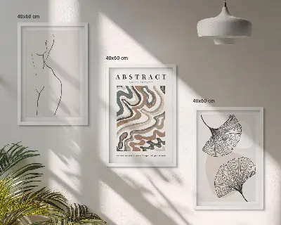 Set tablouri pentru dormitor cu forme abstracte boho
