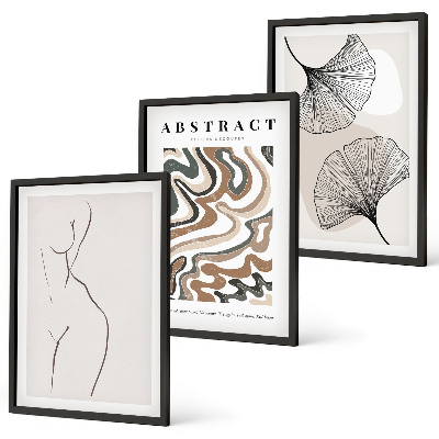 Set tablouri pentru dormitor Forme abstracte boho