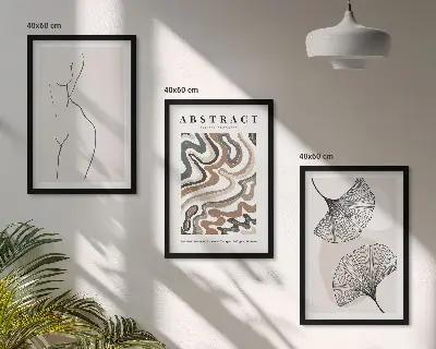 Set tablouri pentru dormitor cu forme abstracte boho