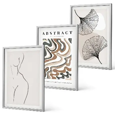 Set tablouri pentru dormitor cu forme abstracte boho