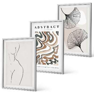 Set tablouri pentru dormitor Forme abstracte boho