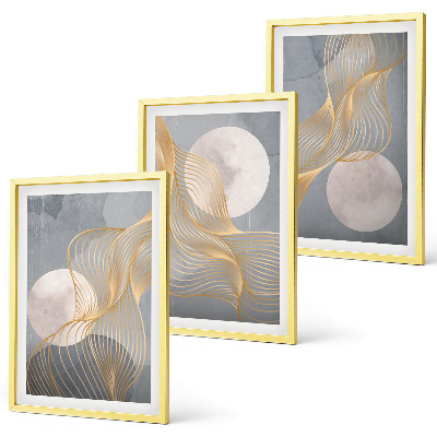 Set tablouri pentru dormitor Modele abstracte valuri cercuri