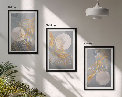 Set tablouri pentru dormitor Modele abstracte valuri cercuri