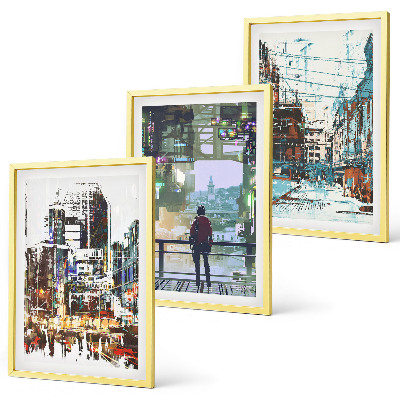 Set tablouri pentru dormitor Personaje colorate ale orașelor moderne