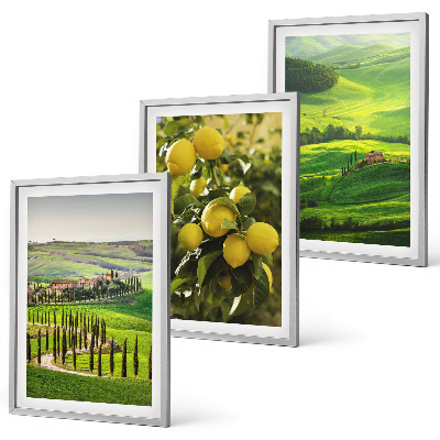 Set tablouri decorative Citrice și dealuri italiene