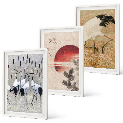 Set tablouri decorative Peisaj cu macarale japoneze