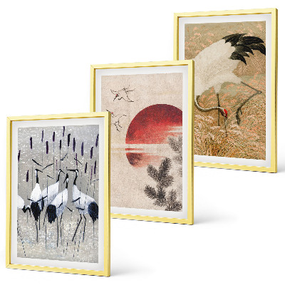 Set tablouri decorative Peisaj cu macarale japoneze