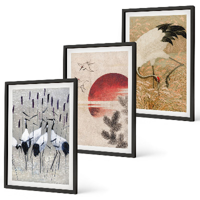 Set tablouri decorative Peisaj cu macarale japoneze