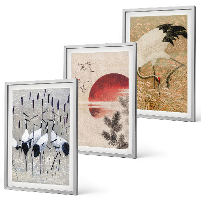 Set tablouri decorative Peisaj cu macarale japoneze