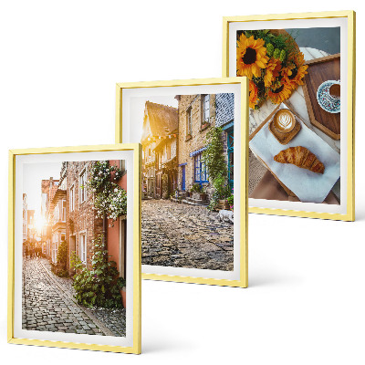 Set tablouri pentru dormitor Străzile de cafea cu floarea-soarelui