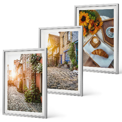 Set tablouri pentru dormitor Străzile de cafea cu floarea-soarelui