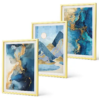 Set de tablouri decorative cu modele abstracte ale Munților Albaștri