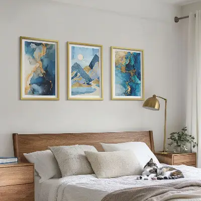 Set de tablouri decorative cu modele abstracte ale Munților Albaștri