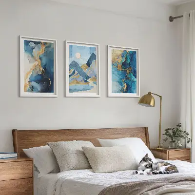 Set de tablouri decorative cu modele abstracte ale Munților Albaștri