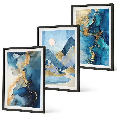Set de tablouri decorative cu modele abstracte ale Munților Albaștri