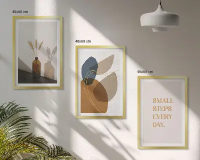 Set de tablouri pentru dormitor cu forme abstracte