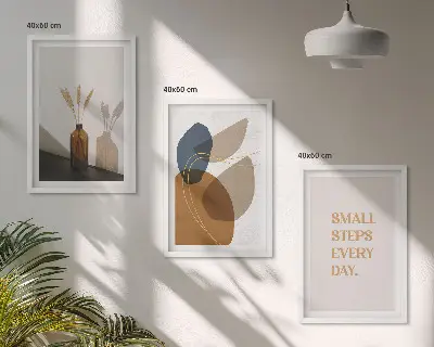 Set de tablouri pentru dormitor cu forme abstracte