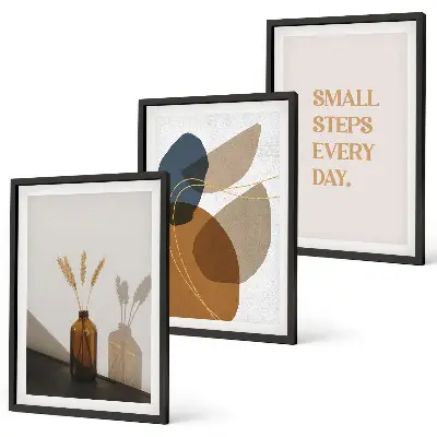Set de tablouri pentru dormitor cu forme abstracte
