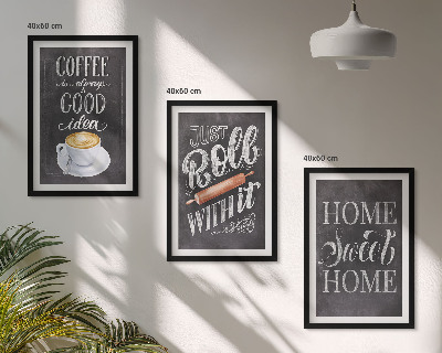 Set tablouri pentru dormitor Căldură acasă cu rolă de cafea
