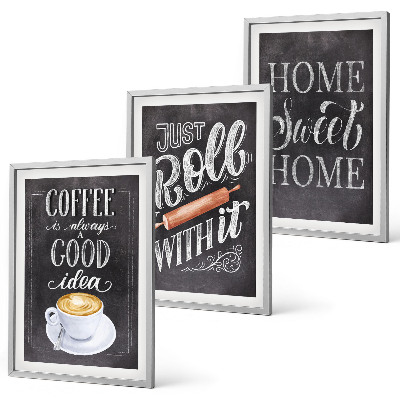Set tablouri pentru dormitor Căldură acasă cu rolă de cafea