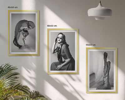 Set tablouri decorative Portrete alb-negru ale femeilor