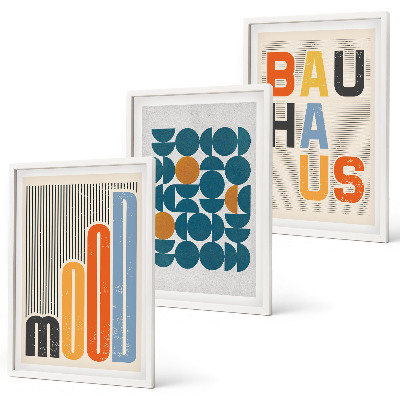 Set tablouri pentru dormitor Modele geometrice Bauhaus