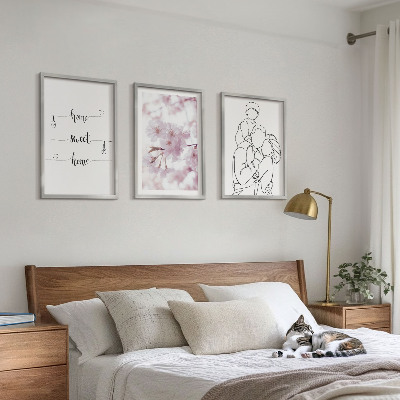 Set tablouri decorative Flori minimaliste de familie