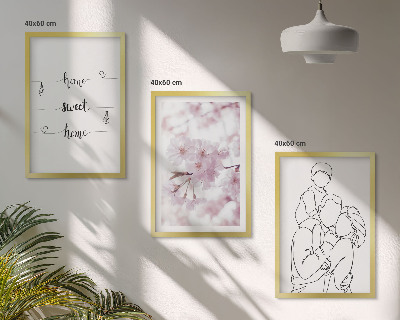 Set tablouri decorative Flori minimaliste de familie