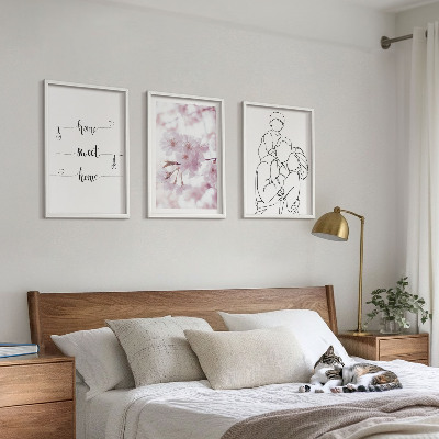 Set tablouri decorative Flori minimaliste de familie