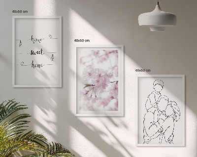 Set tablouri decorative Flori minimaliste de familie