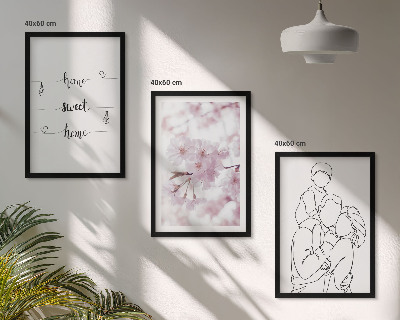 Set tablouri decorative Flori minimaliste de familie