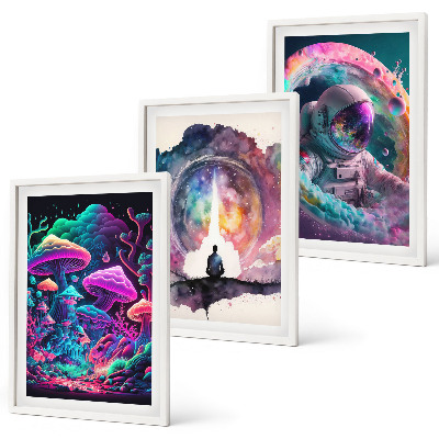 Set tablouri pentru dormitor Ilustrații de artă fantasy colorate