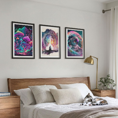 Set tablouri pentru dormitor Ilustrații de artă fantasy colorate