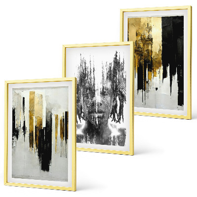Set tablouri decorative Portrete abstracte contrastante