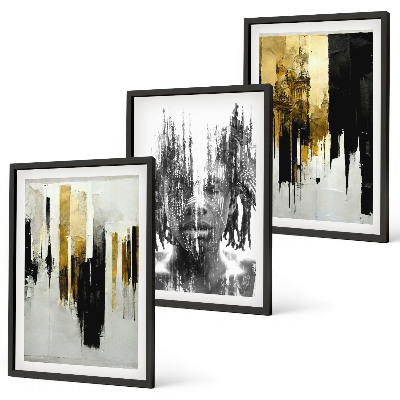 Set tablouri decorative Portrete abstracte contrastante