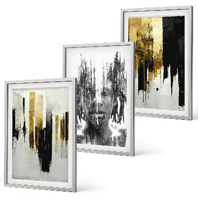 Set tablouri decorative Portrete abstracte contrastante