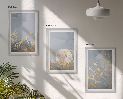 Set tablouri decorative Păsări care zboară pe cer