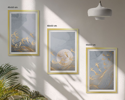 Set tablouri decorative Păsări care zboară pe cer