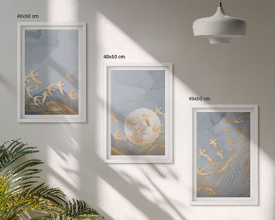 Set tablouri decorative Păsări care zboară pe cer